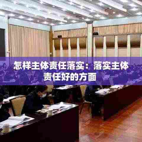 怎样主体责任落实:落实主体责任好的方面