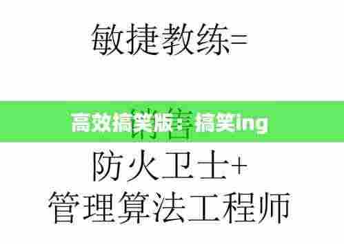 高效搞笑版：搞笑ing 