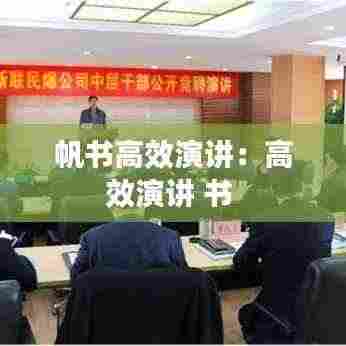 帆书高效演讲:高效演讲 书
