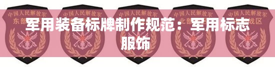 军用装备标牌制作规范：军用标志服饰 