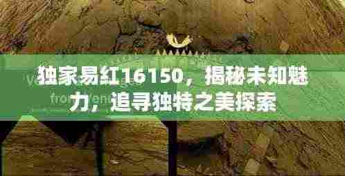 独家易红16150,揭秘未知魅力,追寻独特之美探索