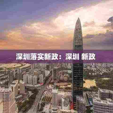 深圳落实新政:深圳 新政