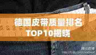 德国皮带质量排名TOP10揭晓