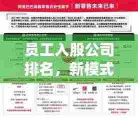 员工入股公司排名,新模式激发企业潜能