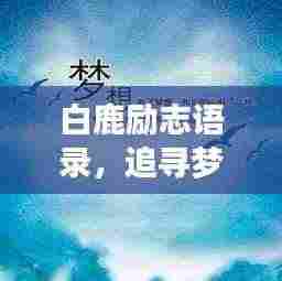 白鹿励志语录，追寻梦想的力量与勇气，激发无限潜能！