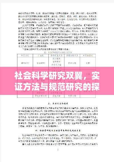 社会科学研究双翼，实证方法与规范研究的探索