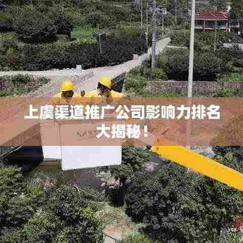 上虞渠道推广公司影响力排名大揭秘!